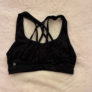 lululemon athletica Midnight Black Strappy Sports Bra